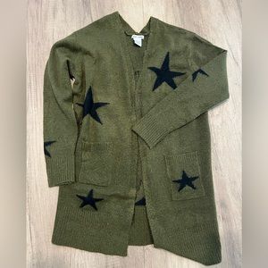 Star print cardigan, size L